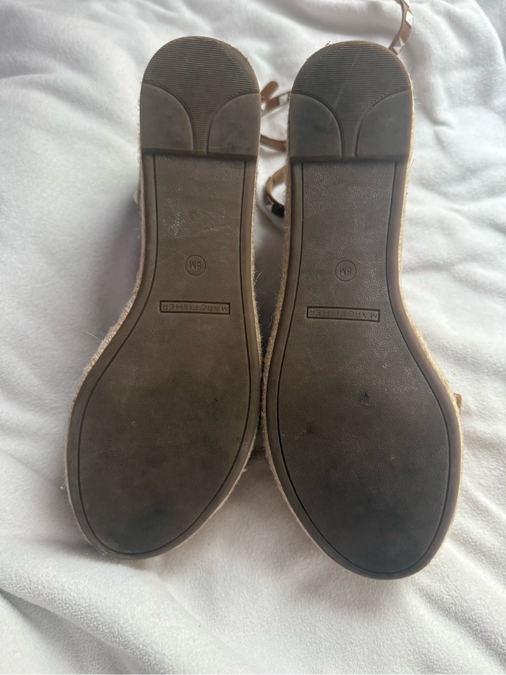 Marc Fisher light Brown Suede Ankle-Strap Espadrille Sandals - Picture 8 of 8
